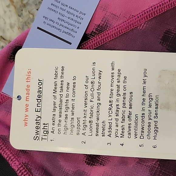 NWT Lululemon High-Rise Sweaty Endeavor Leggings - Picture 5 of 9